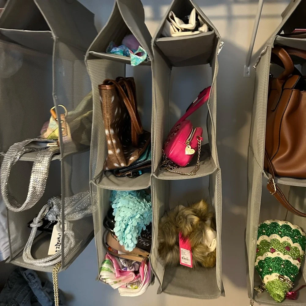 Gray Hanging Closet Organizer